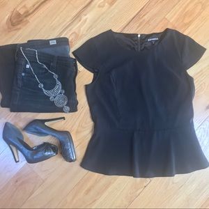EXPRESS Peplum Top - Size M